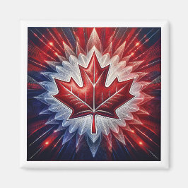 Imã Maple Leaf Canadian Flag Fractal
