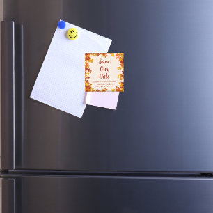 Imã Maple Leaf Orange Terracotta Autumn Salvar Data