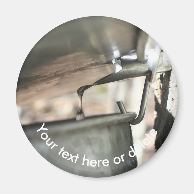 Imã Maple Syrup Sap Running Nature Personalized (Frente)