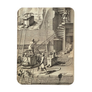 Ímã Máquina de combate a incêndios, de um livro sobre 