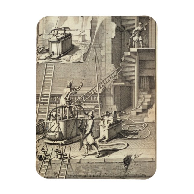 Ímã Máquina de combate a incêndios, de um livro sobre  (Vertical)