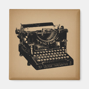 Imã Máquina de escrever antiga máquina faseada