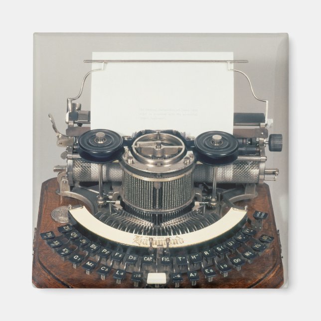 Imã Máquina de escrever Hammond, com teclado ideal (Frente)