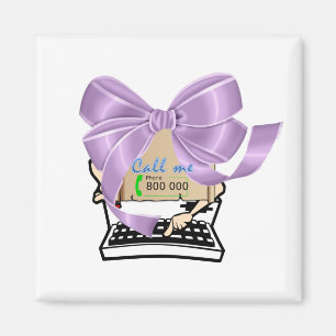 Imã Máquina de escrever me chame de ímãs