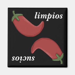 Imã Máquina de lavar louça bonito do Chile Rojo