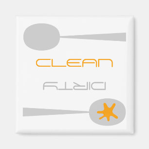 Imã Máquina de lavar louça da laranja, do cinza e a