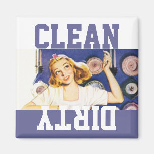 Imã Máquina de lavar louça feliz retro do Homemaker 