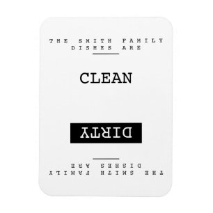 Ímã Máquina de lavar louça suja limpa do modelo feit