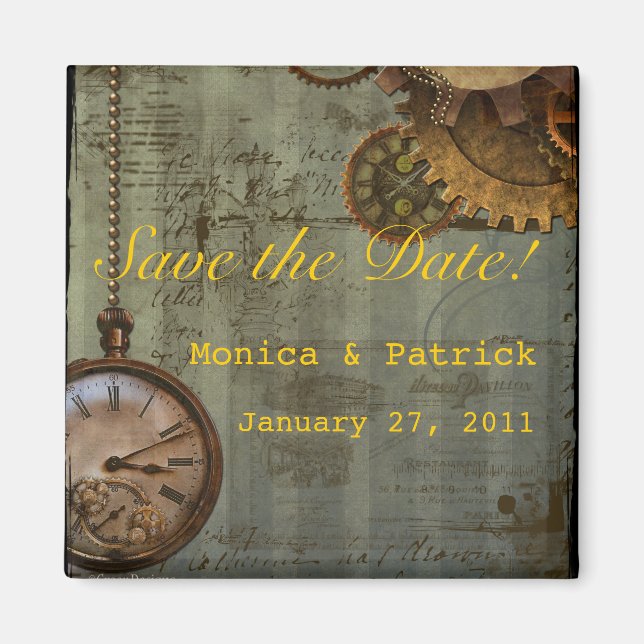 Imã Máquina de Tempo Steampunk (Frente)