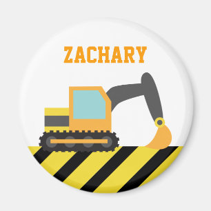 Imã Máquina escavadora alaranjada, veículos da