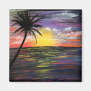 Imã Mar do por do sol