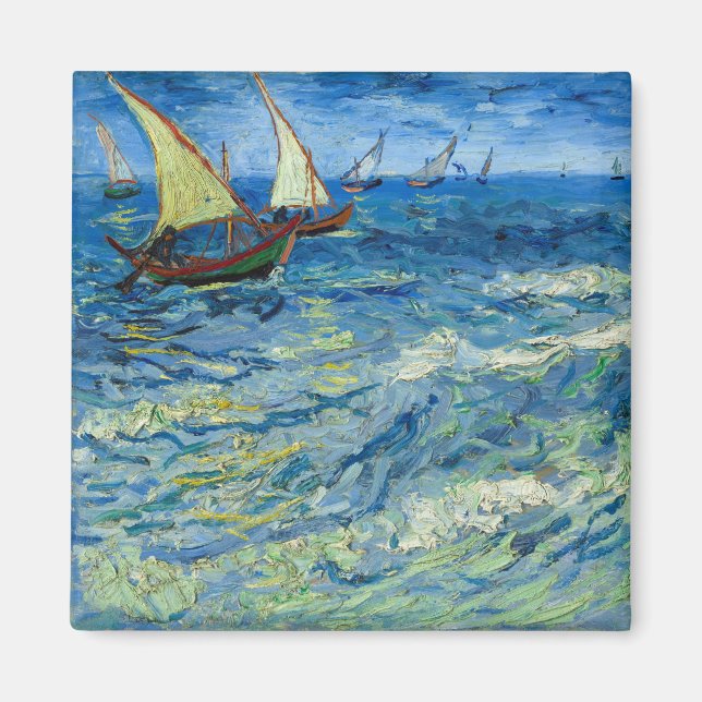 Imã Mar em Saintes-Maries por Vincent van Gogh (Frente)