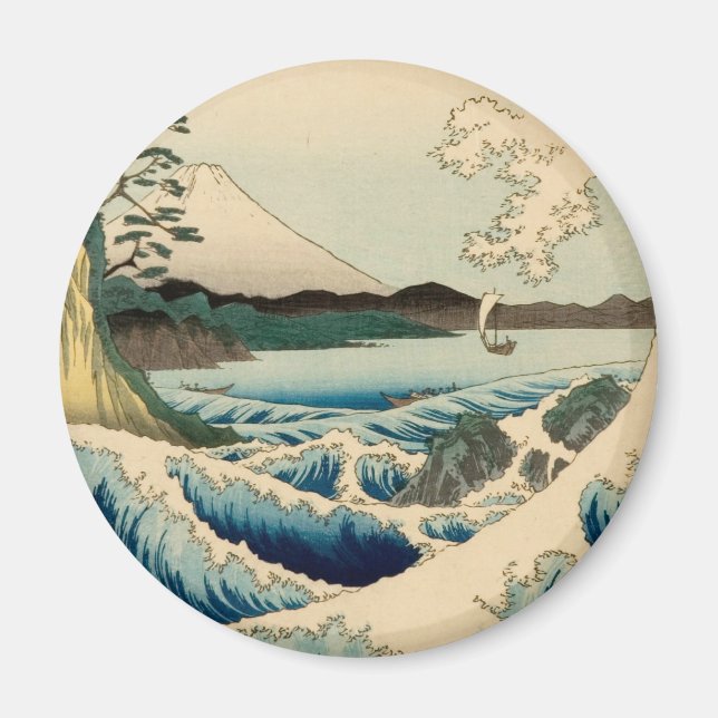 Imã Mar Japonês de Satta Hiroshige Art (Frente)