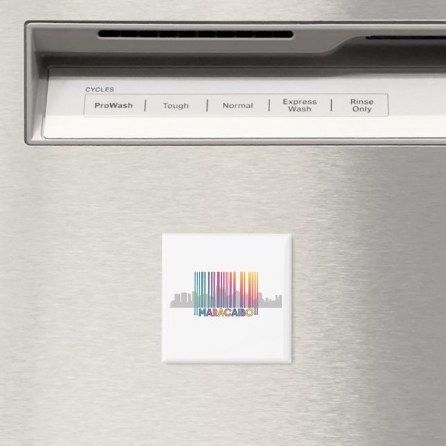 Imã Maracaibo City Barcode Art Latin Pride (In Situ (Dishwasher))