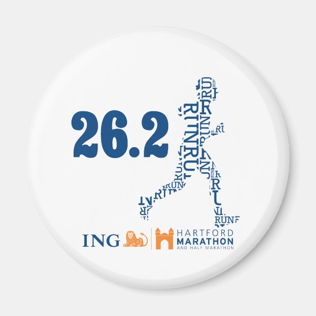 Imã Maratona Hartford: 26.2 (Frente)