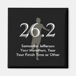 Imã Maratona Personalizada 26.2 Guardar Preto