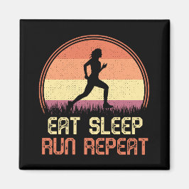 Imã Maratona Retro Atleta Repetitiva com Execução de R