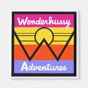 Imã Maravilha Adventures Logotipo de montanha Sunset