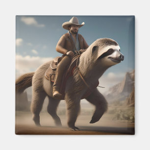 Imã "Maravilhas do Oeste Selvagem: Cowboy Andando um C