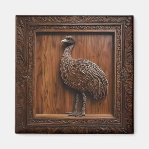 Imã Maravilhas: Impressão de madeira de Emu Australian