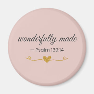 Imã Maravilhosamente Feito – Salmo 139:14 Ímã Rosa