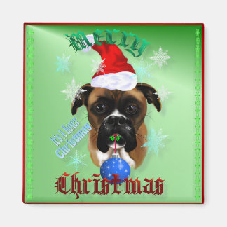 Imã Maravilhoso Natal Boxer Dog Magnets