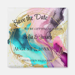 Imã Marble Abstrato Salve a Data