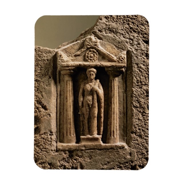 Ímã Marble e sandstone votive stele com figos fêmeas (Vertical)