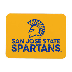 Ímã Marca de palavras do logotipo Spartans do estado d