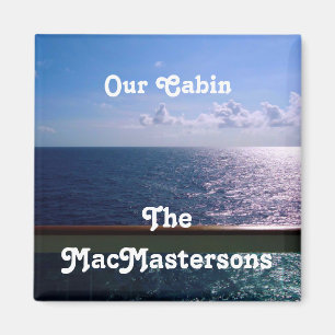 Imã Marcador da porta de Stateroom do azul de oceano