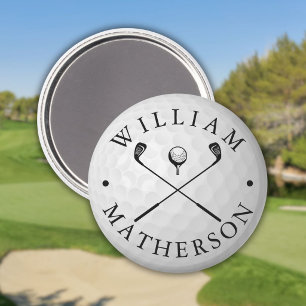 Imã Marcador de Bola de Golfe com Nome Personalizado p