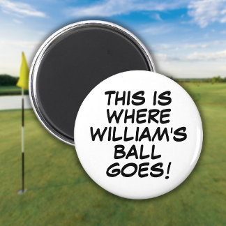 Imã Marcador de Bola de Golfe em Quadrinho Personaliza