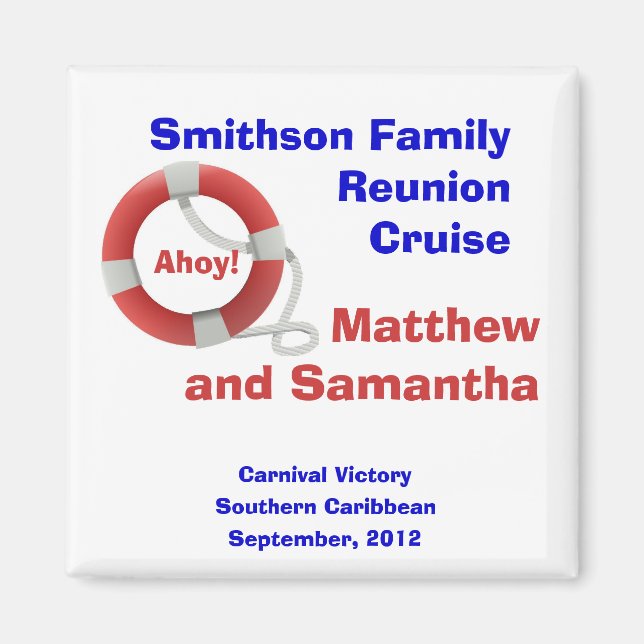 Imã Marcador de porta Stateroom Personalizado do Anel  (Frente)