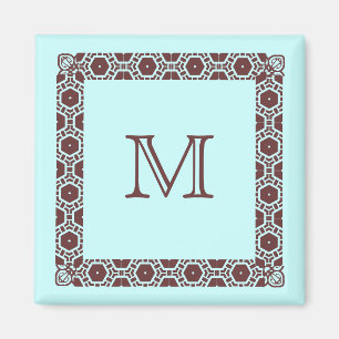 Imã Marcador Monogrammed da porta de Stateroom do Aqua