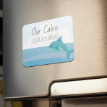 Ímã Marcador Personalizado de Golfinhos do Mar de Cruz<br><div class="desc">Este design foi criado através da arte digital. Pode ser personalizado na área fornecer ou personalizar escolhendo o clique para personalizar mais opções e alterando o nome, as iniciais ou as palavras. Você também pode alterar a cor e o estilo do texto ou excluir o texto de um design de...</div>
