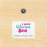 Ímã Marcador Personalizado Do Mar De Vitamina Necessár<br><div class="desc">Este design foi criado através da arte digital. Pode ser personalizado na área fornecer ou personalizar escolhendo o clique para personalizar mais opções e alterando o nome, as iniciais ou as palavras. Você também pode alterar a cor e o estilo do texto ou excluir o texto de um design de...</div>