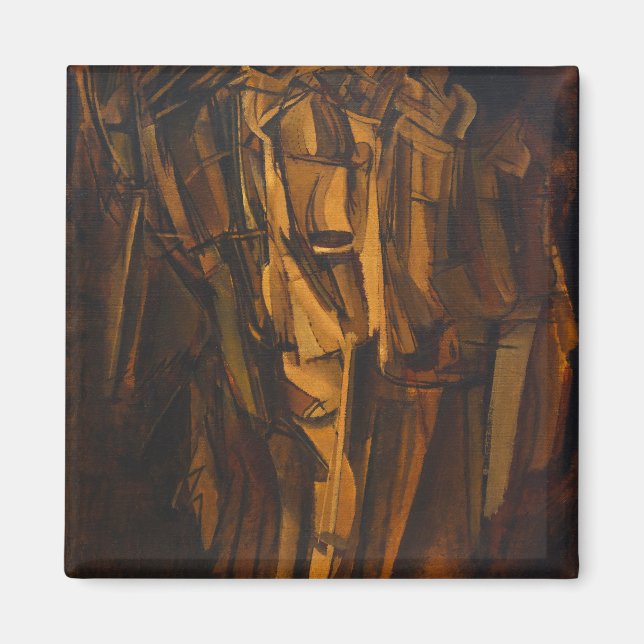 Imã Marcel Duchamp Sad Young Man em um trem (Frente)