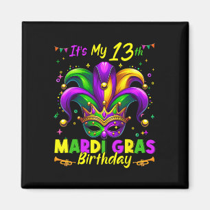 Imã Mardi Gras 13 Birthday Fat Terça-Feira 13 Anos