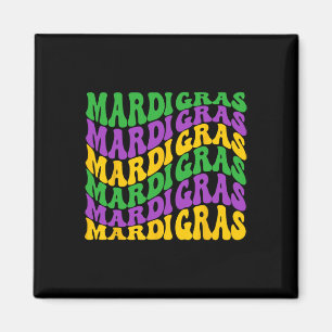 Imã Mardi Gras 2024 Mulheres Meninas Máscaras Miçangas