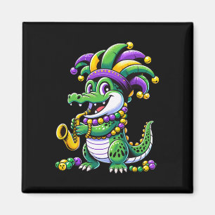 Imã Mardi Gras Alligator Jester Hat Carnaval Pará