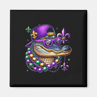 Imã Mardi Gras Alligator Mardigator Crocodile Kids Boy