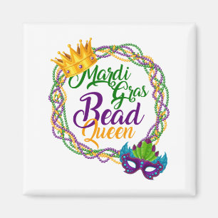 Imã Mardi Gras Bead Queen Fat Terça Carnaval