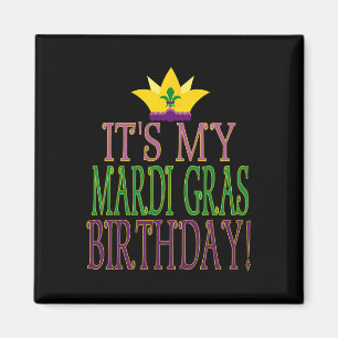 Imã Mardi Gras Birthday - Tema do Partido Mardi Gras