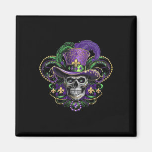 Imã Mardi Gras Costume Sugar Skull Carnaval Halloween
