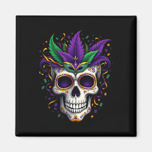 Imã Mardi Gras Costume Sugar Skull Carnaval Nova Orlea
