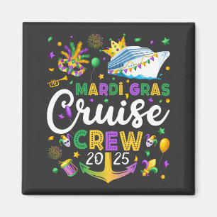 Imã Mardi Gras Cruise Crew 2025 Matching Square