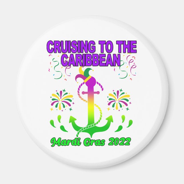 Imã Mardi Gras Cruise Squad Crew Team 2022 Matching (Frente)