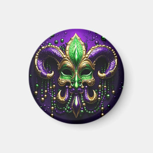 Imã Mardi Gras Fleur De Lis Design