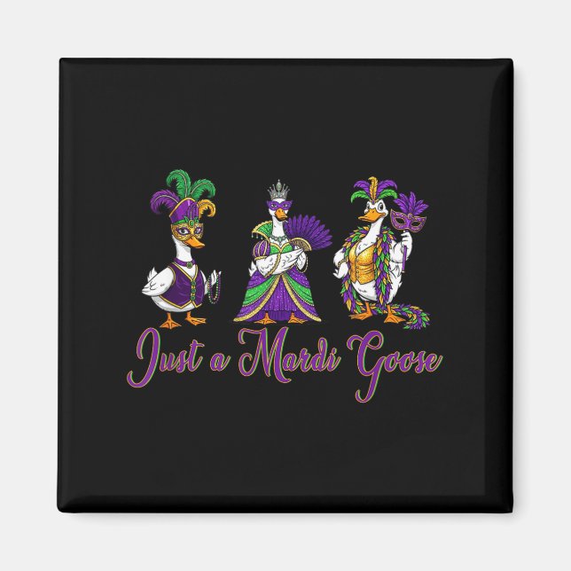 Imã Mardi Gras Goose 2026 Gift Funny Tee Men,women  (Frente)