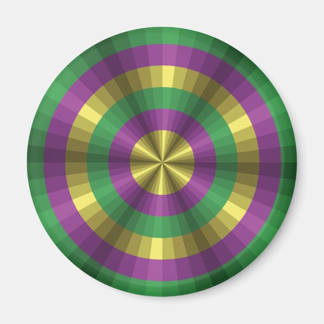 Imã Mardi Gras Illusion Magnet (Frente)